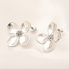 Rack Plating Flower Brass Stud Earrings EJEW-H016-26P-1