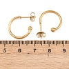 C-Shaped 304 Stainless Steel Stud Earrings EJEW-Z154-01G-02-5