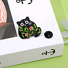 Love Cat Flower Grass Alloy Enamel Pin Badge PW-WG22777-01-1