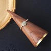 Brass Micro Pave Clear Cubic Zirconia Finger Rings FS-WGF1294-04-2