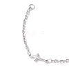 2Pcs 304 Stainless Steel Cross Link Bracelets Making AJEW-JB01382-4