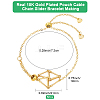 5Pcs Adjustable Braided Brass Macrame Pouch Cable Chain Slider Bracelet Making BJEW-BBC0001-17B-2