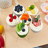 Acrylic Round Dessert Display Easels ODIS-WH0079-009-4