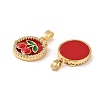 Rack Plating Brass Micro Pave Cubic Zirconia Pendants KK-C037-02G-2