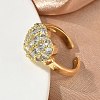 Brass Micro Pave Cubic Zirconia Cuff Open Rings RJEW-C163-03A-G-3