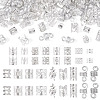 170Pcs 17 Styles Iron Hair Coil Cuffs OHAR-TA0001-12S-1