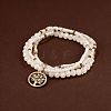Bohemian Plastic & Glass Beads Multi-strand Stretch Bracelets WG97FA6-01-2
