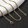 Ion Plating(IP) 304 Stainless Steel Curb Chain Necklaces NJEW-K099-04G-4