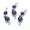 Natural Lapis Lazuli Kitten Pendants G-J386-E12-1