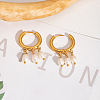 Fashionable 304 Stainless Steel Rice Chandelier Earrings HF3347-1-1