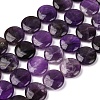 Natural Amethyst Flat Round Bead Strands G-L246-23-5