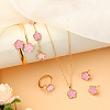 Flower Alloy Acrylic Cuff Bangles & Link Bracelets & Stud Earrings & Pendant Necklaces & Rings WG72368-05-1