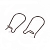 304 Stainless Steel Hoop Earrings Findings Kidney Ear Wires Ion Plating(IP) STAS-L216-22C-B-2
