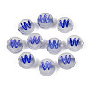 Luminous Frosted Acrylic Beads FACR-T008-02W-1