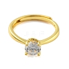 Clear Cubic Zirconia Adjustable Rings RJEW-L120-018G-03-2