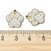 201 Stainless Steel Rhinestone Pendants STAS-V005-05G-02-3