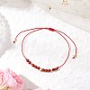 Natural Round Red Jasper Beads Braided Bead Bracelets for Women BJEW-JB11655-06-1