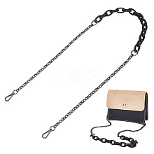 Acrylic & Iron Chain Bag Straps FIND-WH0111-378B