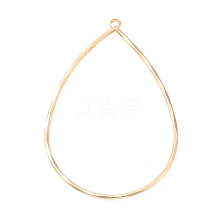 Brass Open Back Bezel Pendants KK-O144-13G