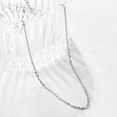 Brass Cable Chain Necklaces Making MAK-P011-01P-1