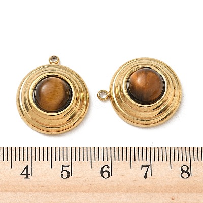 Natural Tiger Eye Pendants STAS-G397-07G-03-1
