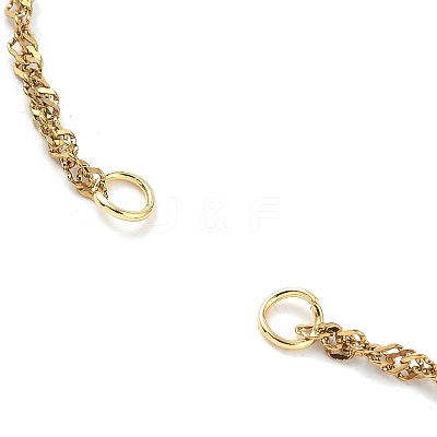2Pcs 2 Colors 304 Stainless Steel Singapore Chain Bracelet Making AJEW-JB01332-1