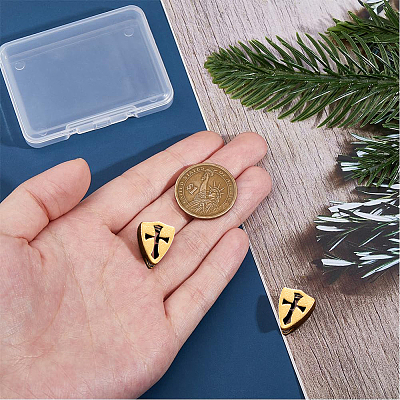 2Pcs Brass European Beads KK-DC0004-48-1