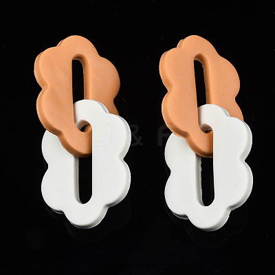 Handmade Polymer Clay Linking Rings CLAY-N010-032-02-1