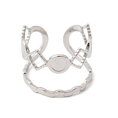 304 Stainless Steel Ring Components RJEW-P188-01C-P-1