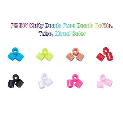 480Pcs 8 Colors PE DIY Melty Beads Fuse Beads Refills DIY-YW0003-22-1