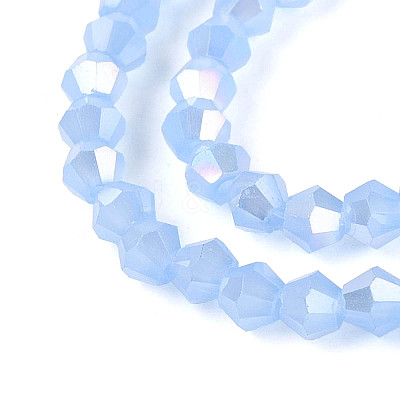 Imitation Jade Electroplate Glass Beads Strands EGLA-A039-J2mm-B08-1