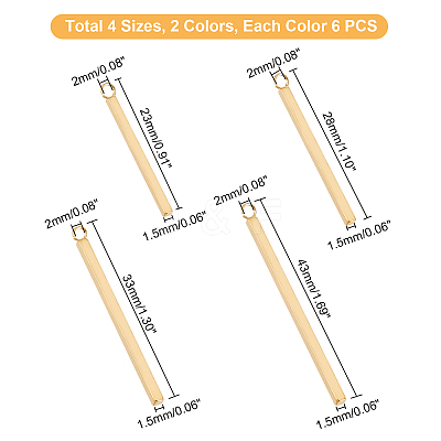 2 Colors 304 Stainless Steel Pendants STAS-UN0033-08-1