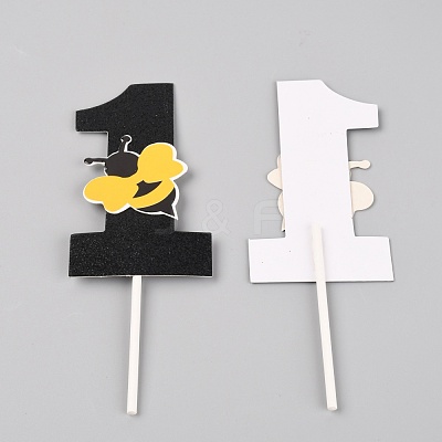 Paper Cake Topper DIY-WH0246-81-1