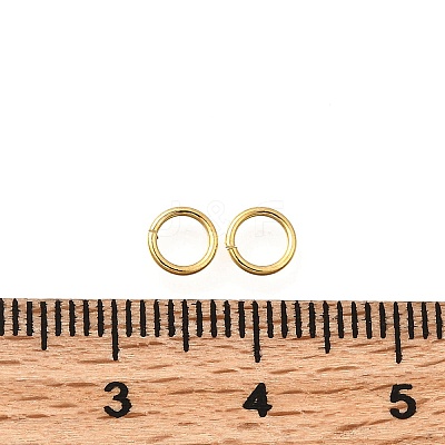 Brass Open Jump Rings KK-B147-03D-G-1