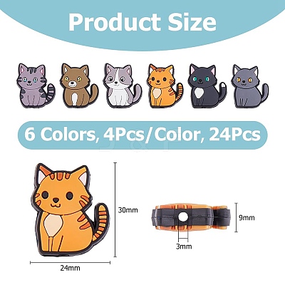 6 Colors Plastic Beads FIND-HS0001-05-1