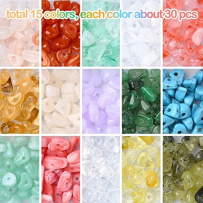 450Pcs 15 Styles Acrylic Beads OACR-YW0001-89-1