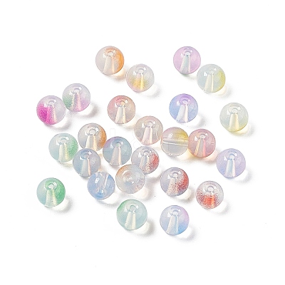 Transparent Baking Paint Glass Beads X-GLAA-P029-06-1