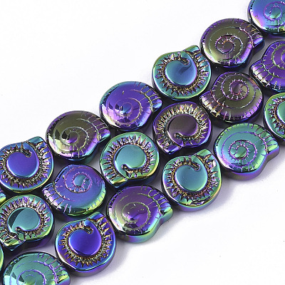 Electroplate Glass Beads Strands EGLA-S190-01B-1