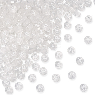 50g Transparent Spray Painted Acrylic Beads TACR-TA0001-21-1