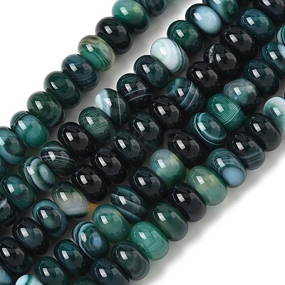 Natural Banded Agate Beads Strands G-F790-I01-01R-1