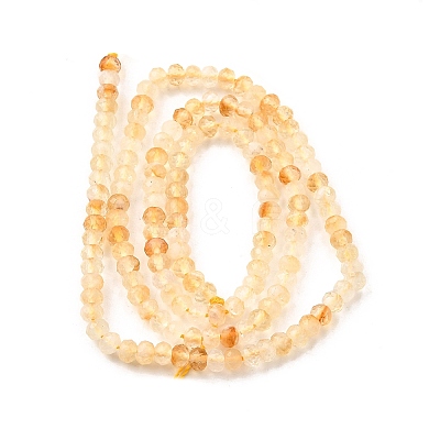 Natural Citrine(Heated) Beads Strands G-S387-A03-3x4mm-1
