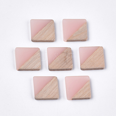 Resin & Walnut Wood Cabochons RESI-S358-90E-1