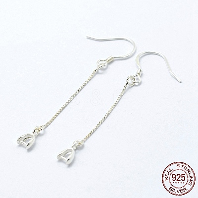 925 Sterling Silver Earring Hooks Findings X-STER-I014-27S-1