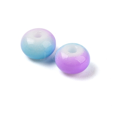 Opaque Spray Painted Glass Beads X1-GLAA-G118-01N-1