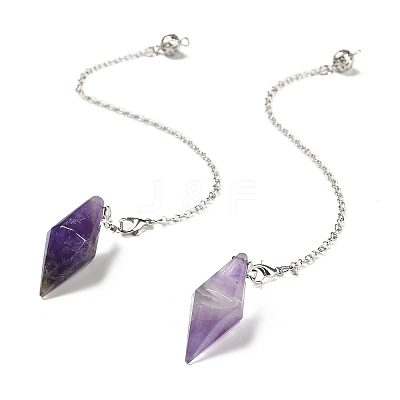 Natural & Synthetic Gemstone Pointed Dowsing Pendulums G-F763-05P-1