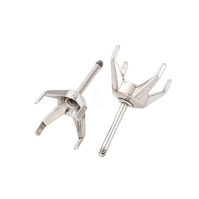 304 Stainless Steel Stud Earring Findings STAS-B091-02A-07P-1