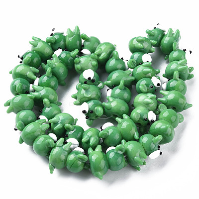 Opaque Handmade Bumpy Lampwork Beads Strands LAMP-T007-19-A04-1