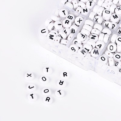 1 Box Letter Acrylic Beads SACR-X0013-B-1