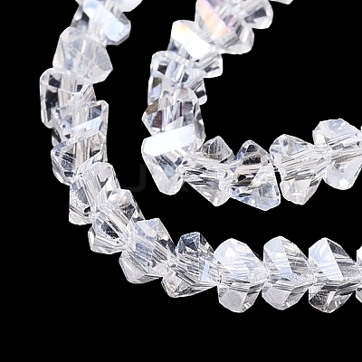 Electroplate Transparent Glass Beads Strands LS-EGLA-Q139-01A-A01-1