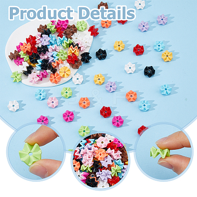 110Pcs 11 Colors Baking Paint Opaque Acrylic Beads MACR-HS0001-05-1